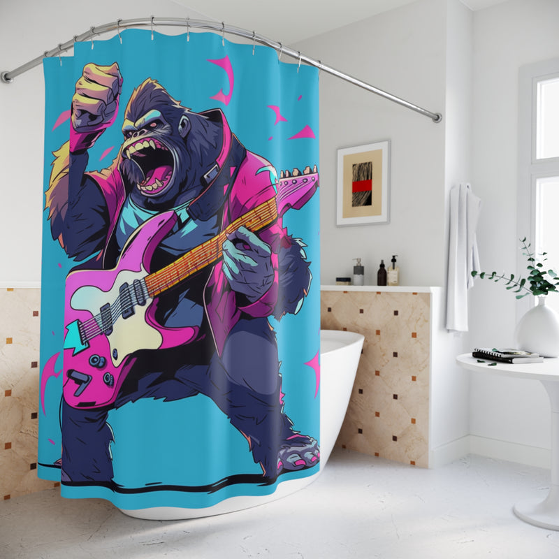 Rude to the Beat Monkey Shower Curtain