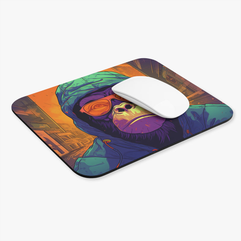 Street Winter Monkey Mouse Pad (Rectangle)