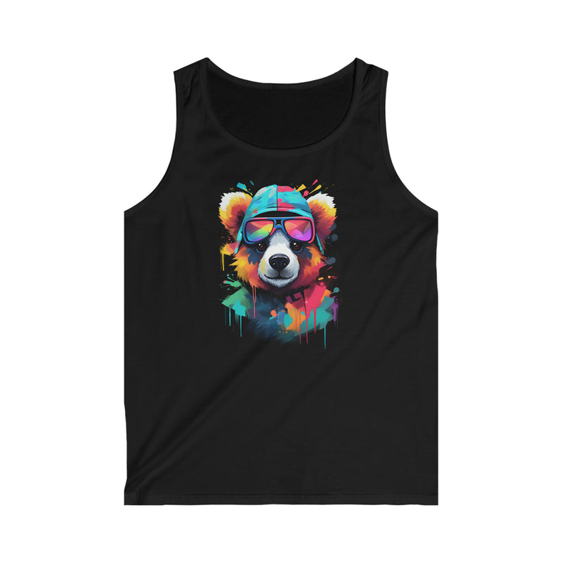 Paint Splatter Bear Tank Top