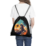 Chillin' Monkey in Florida Drawstring Bag