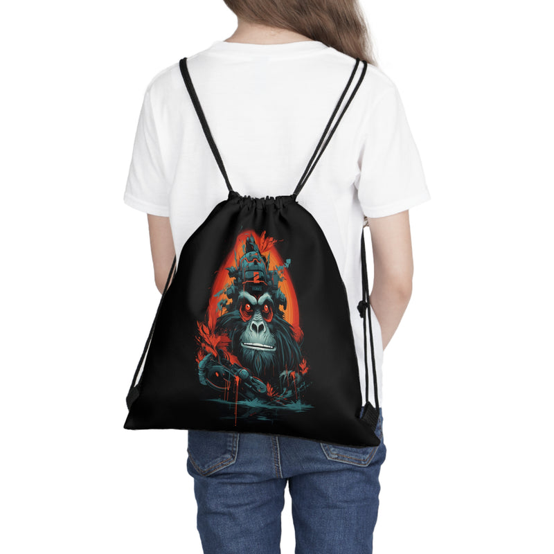 Fire God Monkey Drawstring Bag