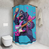 Rude to the Beat Monkey Shower Curtain