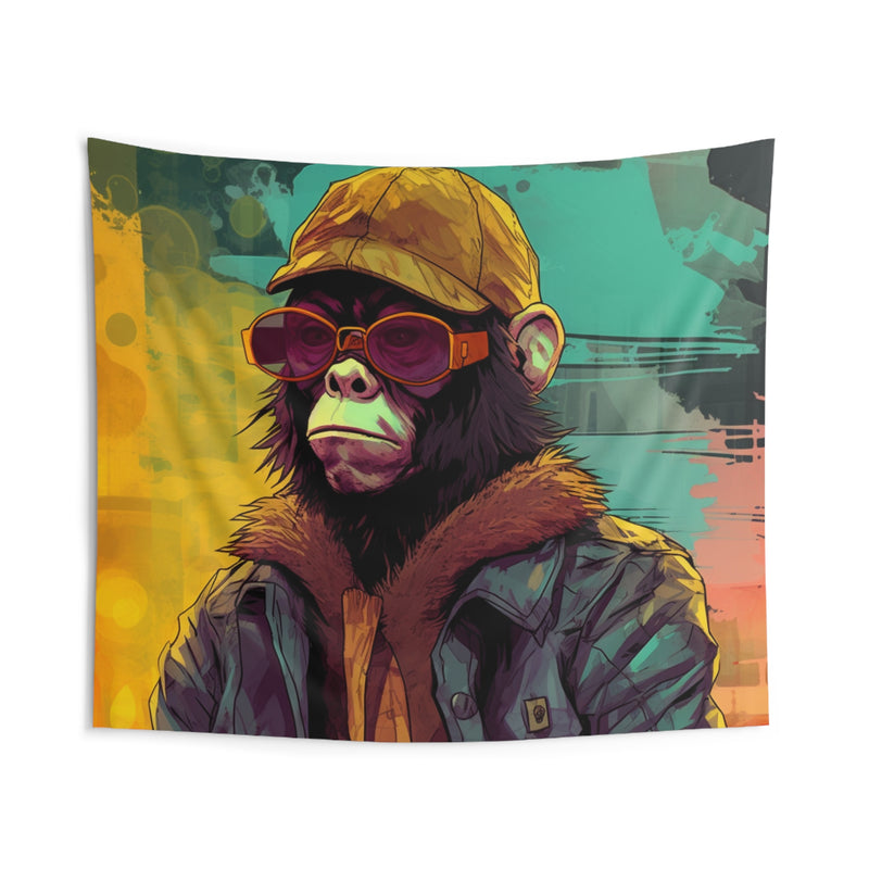 Traveling Odd Monkey Indoor Wall Tapestry