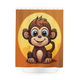 Cute Baby Jim Monkey Shower Curtain