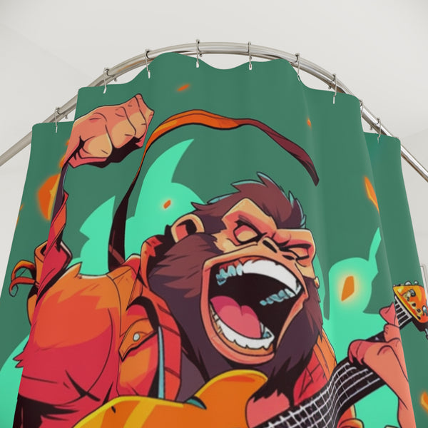 Rage Rock Monkey Shower Curtain