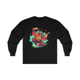 Blue Aura Rage Monkey Long Sleeve Tee