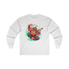 Blue Aura Rage Monkey Long Sleeve Tee