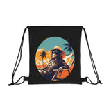 Chillin' Monkey in Florida Drawstring Bag