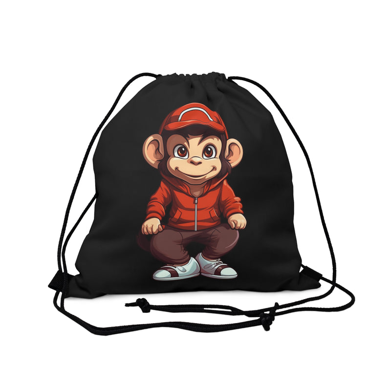 Happy Baby Red Monkey Drawstring Bag