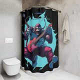 The Rocker Ape Polyester Shower Curtain