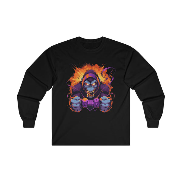 Angry Purple Ape Cotton Long Sleeve Tee