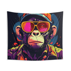 Pink Monkey Lens Wall Tapestries