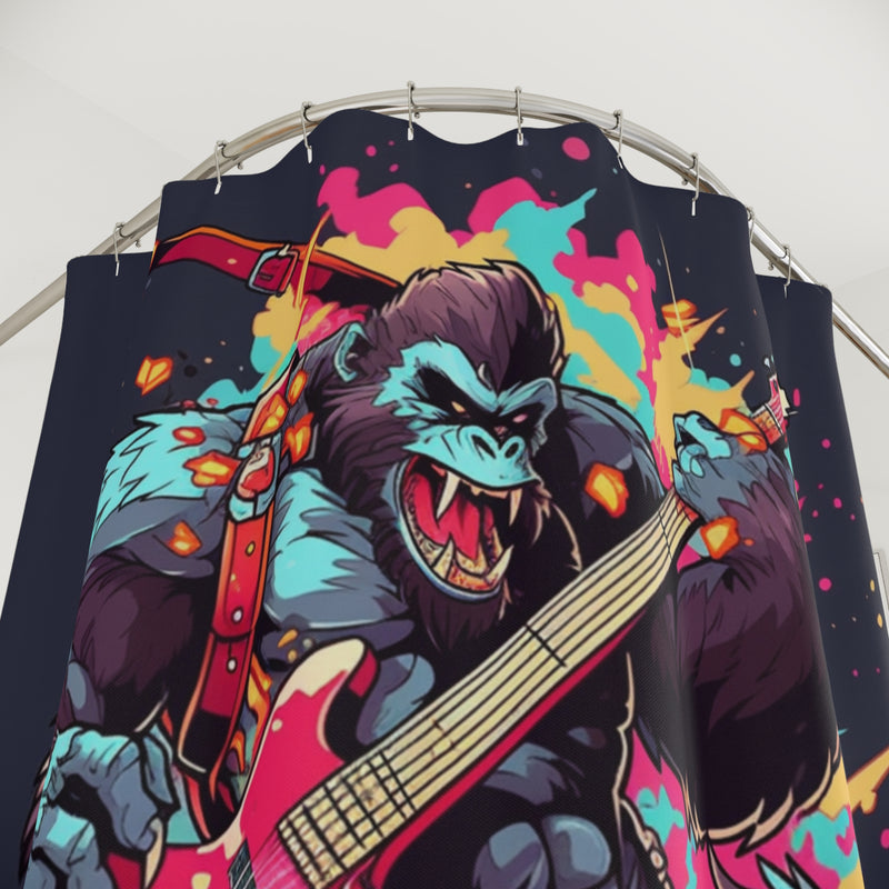 Slicin' Beat Fun Monkey Shower Curtain