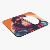 Winter Orange Bro Monkey Mouse Pad