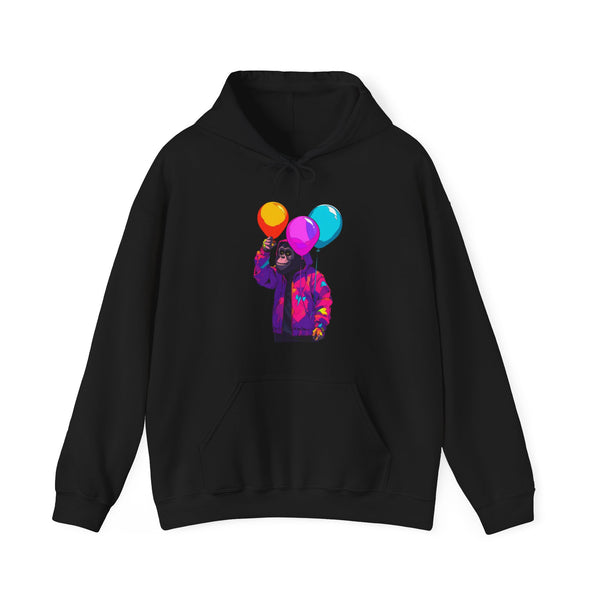 Circus Balloon Monkey Hooded Sweatshirt