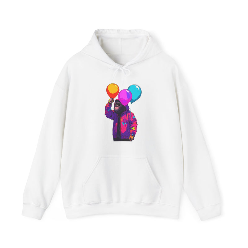 Circus Balloon Monkey Hooded Sweatshirt