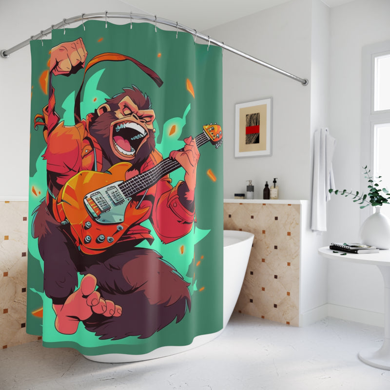 Rage Rock Monkey Shower Curtain