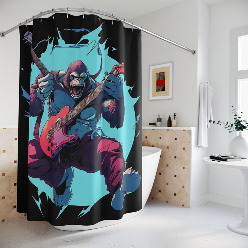 The Rocker Ape Polyester Shower Curtain