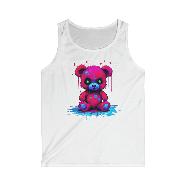 Mad Magenta Bear Softstyle Tank Top