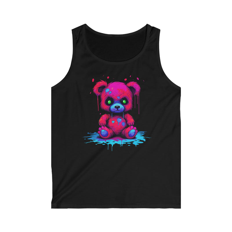 Mad Magenta Bear Softstyle Tank Top