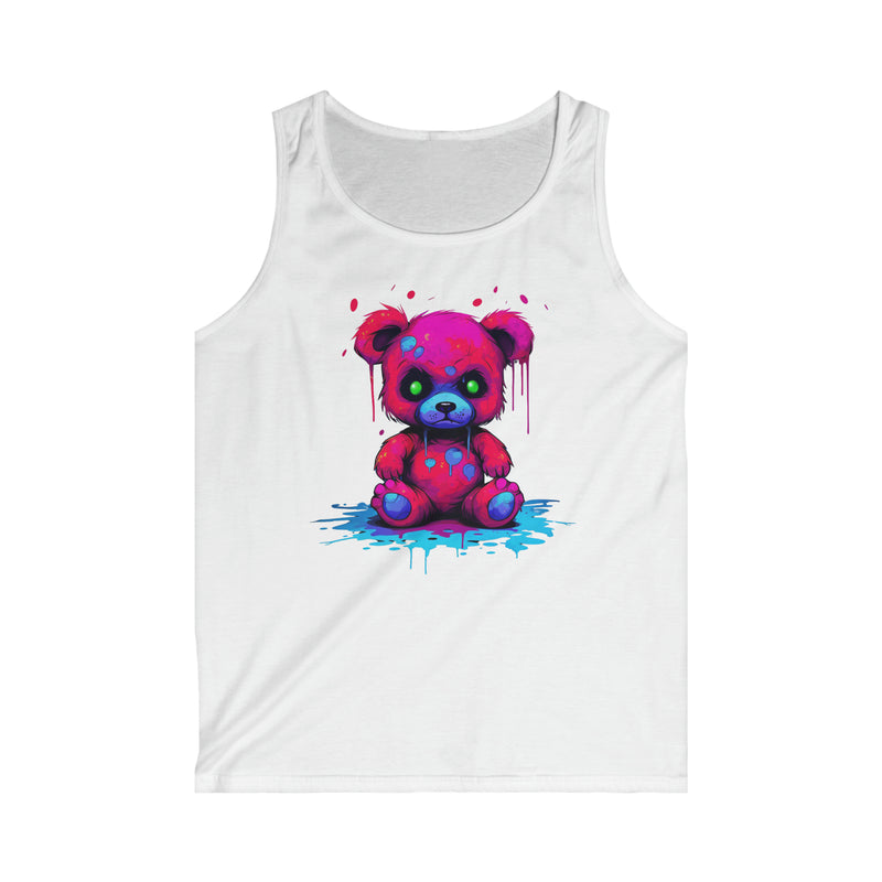 Mad Magenta Bear Softstyle Tank Top