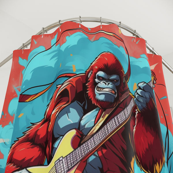 Blue Music RNB Monkey Shower Curtain