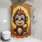 Cute Baby Jim Monkey Shower Curtain