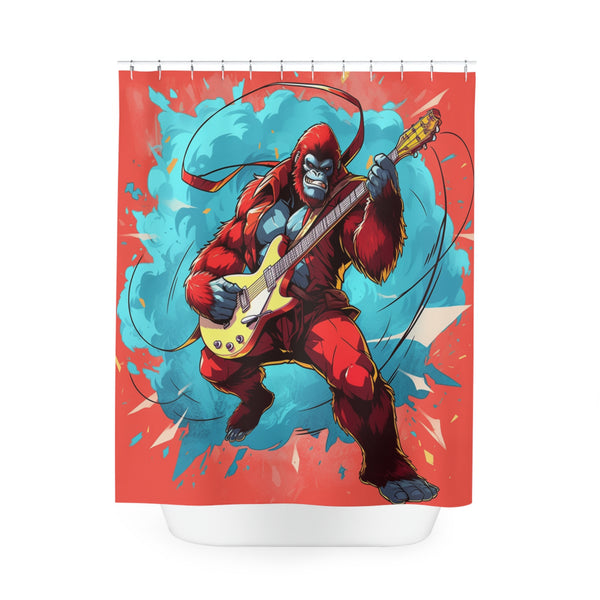 Blue Music RNB Monkey Shower Curtain