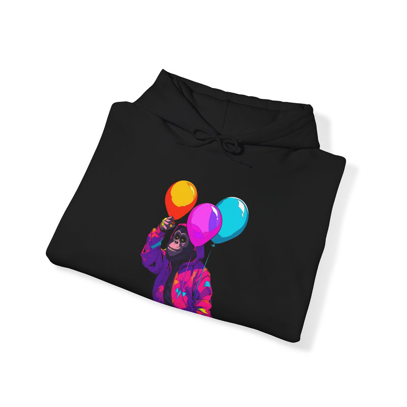 Circus Balloon Monkey Hooded Sweatshirt