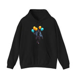 Yellow and Blue Emotional Monkey Hooded Sweatshirt