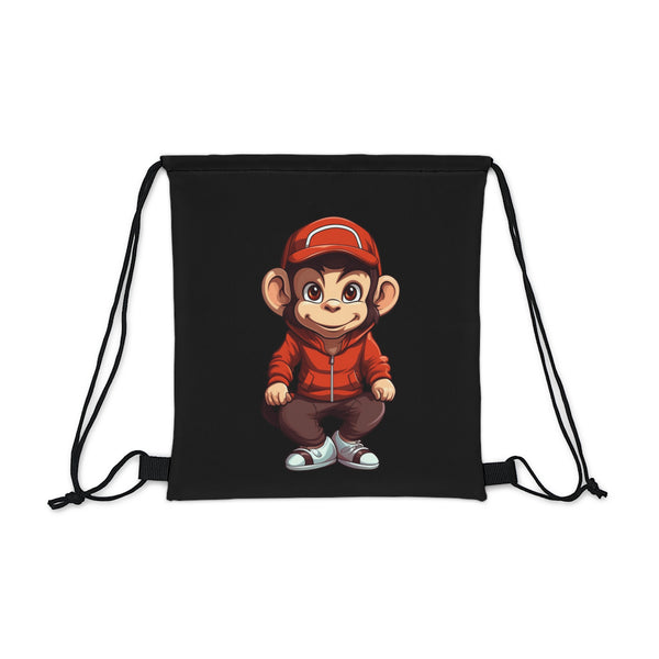 Happy Baby Red Monkey Drawstring Bag